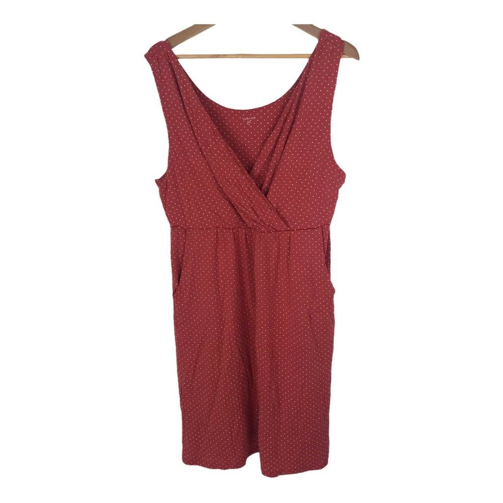 Garnet Hill Starlet Sleeveless Knit Dress  XL Red